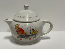 Load image into Gallery viewer, Fiesta China Specialties Nursery Rhyme Tom Tom The Pipers Son 2 cup Teapot HTF
