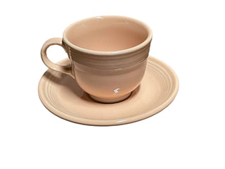 Fiesta Apricot Tea Cup & Saucer Retired Color