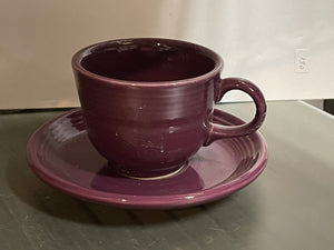 FIESTA  CUP AND SAUCER~DISCONTINUED COLOR HEATHER