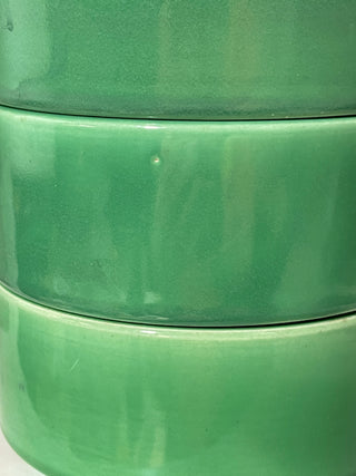 Vintage Kitchen Kraft Stacking Refrigerator Set Original Green