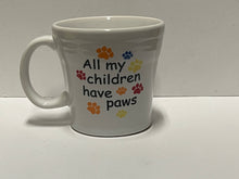 Load image into Gallery viewer, Fiesta ALL MY CHILDREN HAVE PAWS. RETIRED NEW W TAG Tapered Mug
