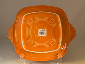 FIESTA square handled serving HOSTESS tray PLATE Tangerine Orange NWT