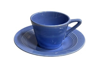 Load image into Gallery viewer, Harlequin Mauve Blue Demitasse Cup &amp; Saucer
