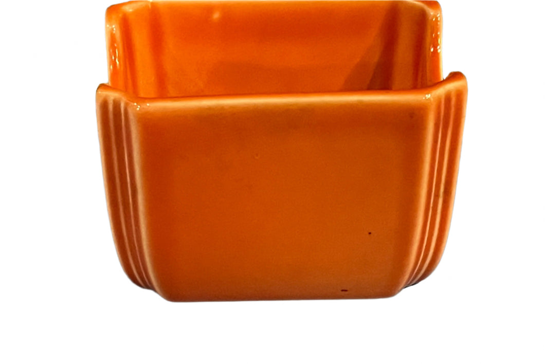 Fiesta Ware Persimmon Sugar Caddy Teabag Holder
