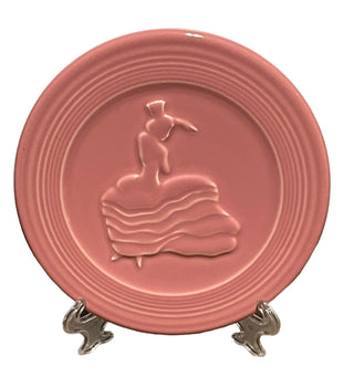Fiesta Homer Laughlin Dancing Lady Hot Plate Trivet (Discontinued) in ROSE