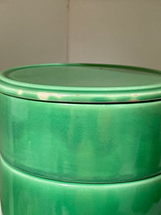 Vintage Kitchen Kraft Stacking Refrigerator Set Original Green