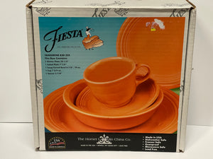 Fiesta 5 Piece TANGERINE Classic Place setting NIB