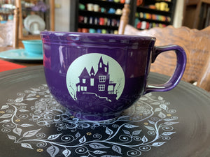 Fiestaware Jumbo Mug - Scary House Haunted Plum