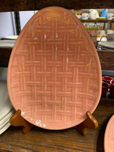Load image into Gallery viewer, Embossed Basket  Weave Egg Plate 18 Inch Peony
