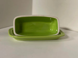 Fiesta Chartreuse Butter Dish Retired shape and color