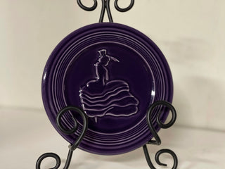 Fiesta Plum Dancing Lady Trivet retired color