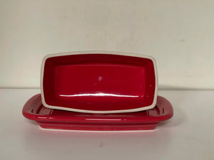 Fiesta Scarlet extra Large Butter Dish Red
