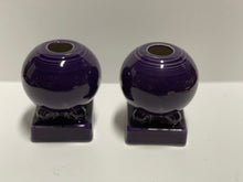 Load image into Gallery viewer, Fiesta Plum Purple Bulb Candle Holder Set HTF Retired Color
