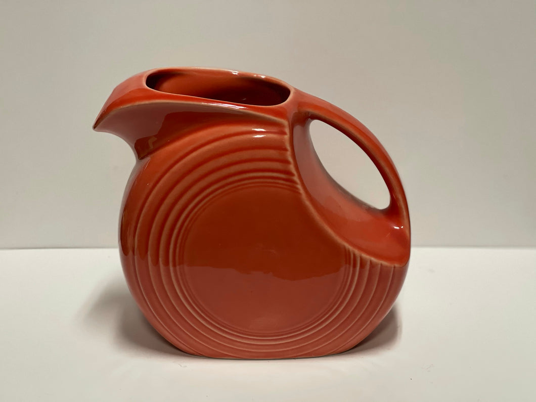 Fiesta Persimmon Large Disk Pitcher Retired Color