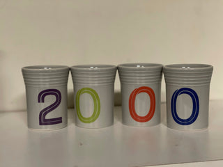 Fiesta 2000 Commemorative Beverage Set Pearl Gray NIB