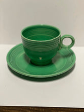Load image into Gallery viewer, Vintage Fiesta Original Green Teacup &amp; Saucer
