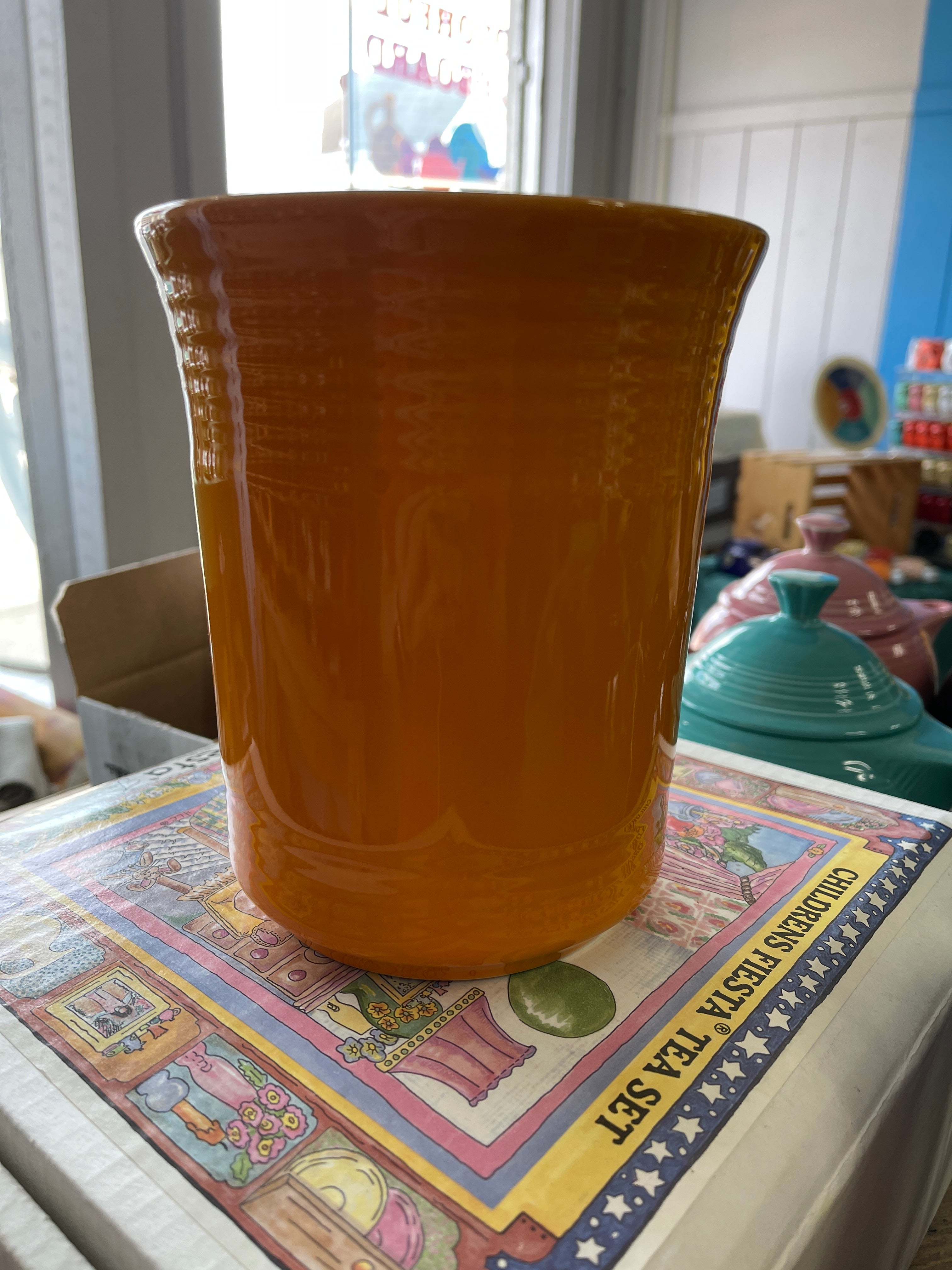 Fiesta Butterscotch Utility Utensil Crock