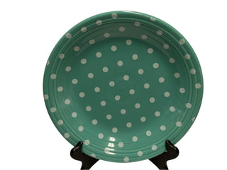 Fiesta HLCCA Turquoise w White Dots Dinner Plate