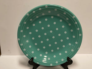 Fiesta HLCCA Turquoise w White Dots Dinner Plate