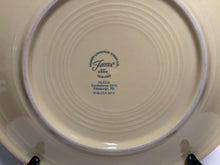 Load image into Gallery viewer, HLCCA Fiesta Blue Stripe 10.5” Dinner Plate Confrence Stamp
