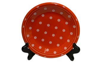 Fiesta HLCCA Poppy w White Dots Salad Plate
