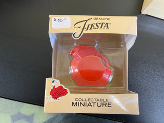 Genuine Fiesta Miniature Red Disk Pitcher