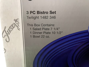 Fiesta 3pc Boxed Bistro Set Twilight