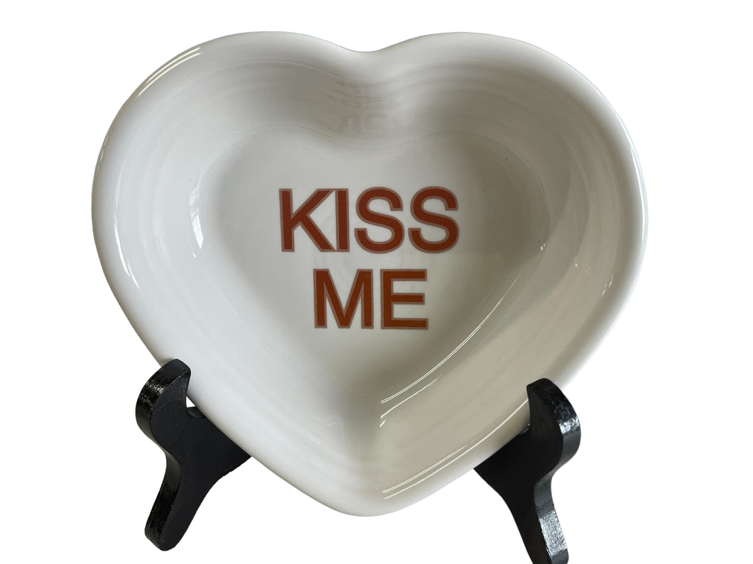 Fiesta  Conversation Small Heart Bowl ( Kiss Me )