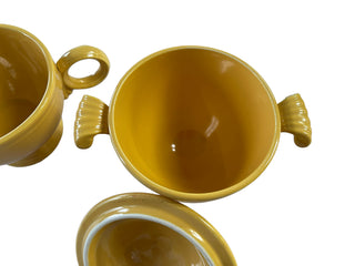 Vintage Original Yellow Cream and Sugar SET