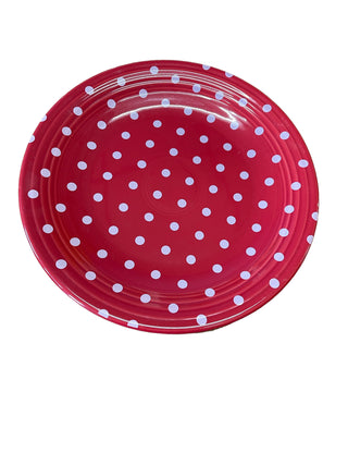 Fiesta Scarlet w White Dots Chop Plate HLCCA Exclusive