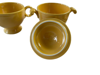 Vintage Original Yellow Cream and Sugar SET