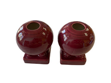 Load image into Gallery viewer, Fiesta Cinnabar Ball Candle Holders Pair
