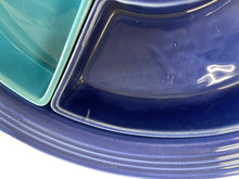 Load image into Gallery viewer, Fiesta Vintage Relish Tray  Turquoise &amp; Cobalt
