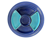 Load image into Gallery viewer, Fiesta Vintage Relish Tray  Turquoise &amp; Cobalt
