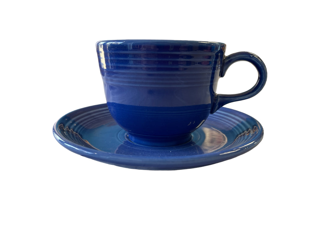 Fiesta Sapphire Tea Cup & Saucer