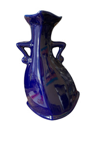 Michael Lambert Cobalt Blue Hands on Hips Vase 8" Sassy