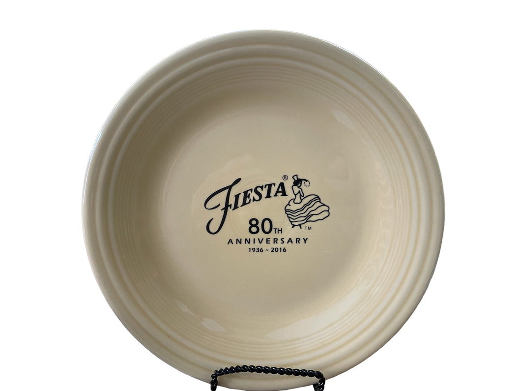 Fiesta IVORY 80th Anniversary Commemorative Plate For Michelle Christensen