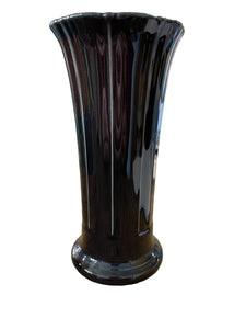 Fiesta 8" Black Fluted Vase