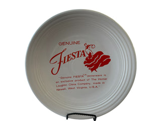 Genuine Fiesta Collector Chop Plate Tangerine on White