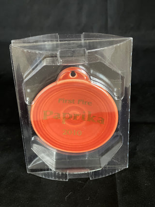 Fiesta Ware PAPRIKA Brown First Fire Ornament 2010 Christmas Holiday