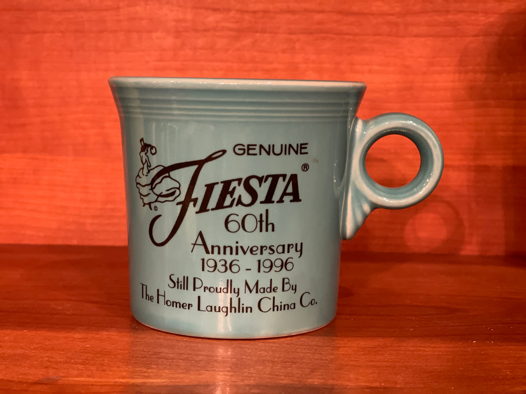 Fiestaware 60th Anniversary Turquoise Ring Handle Mugs Fiesta Homer Laughlin