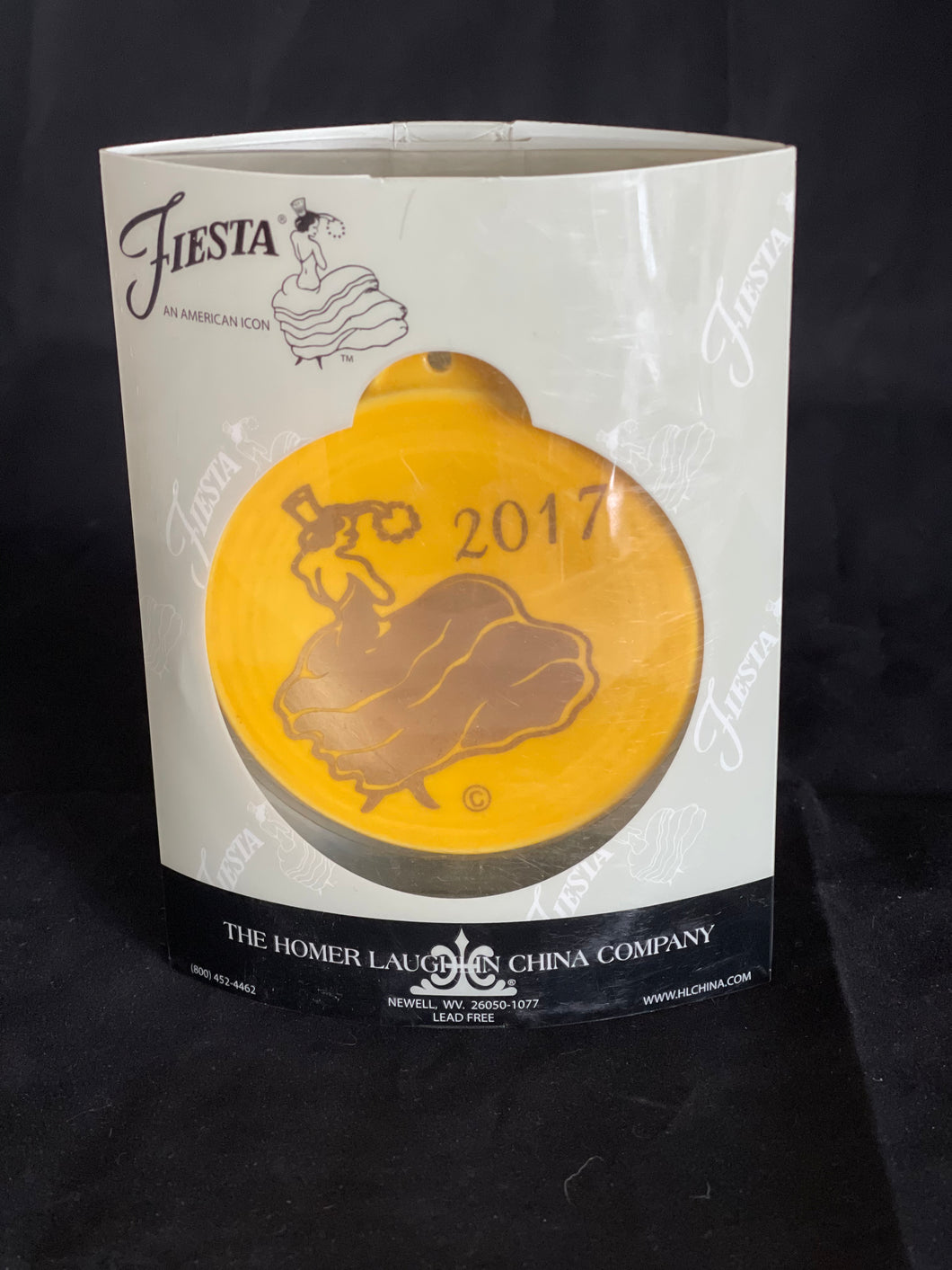 Fiestaware Daffodil Gold Dancing Lady Ornament Fiesta 2017 Christmas Holiday
