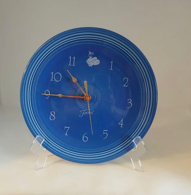 Genuine FIESTA plate clock, Homer Laughlin, sapphire blue
