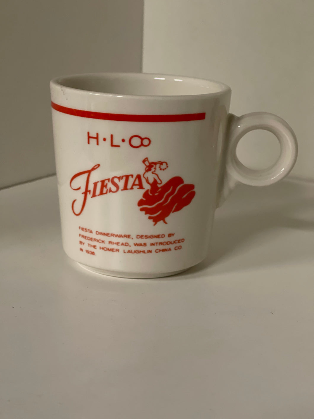 HLC Fiesta Commemorative Mug Red 50th Anniversary