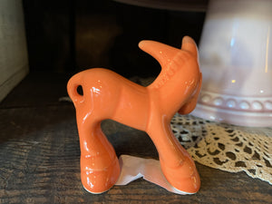 Maverick Animal. Donkey. Orange Tangerine China Specialties