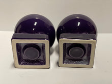 Load image into Gallery viewer, Fiesta Plum Purple Bulb Candle Holder Set HTF Retired Color
