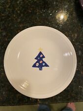 Fiestaware Blue Christmas Tree Salad Plate